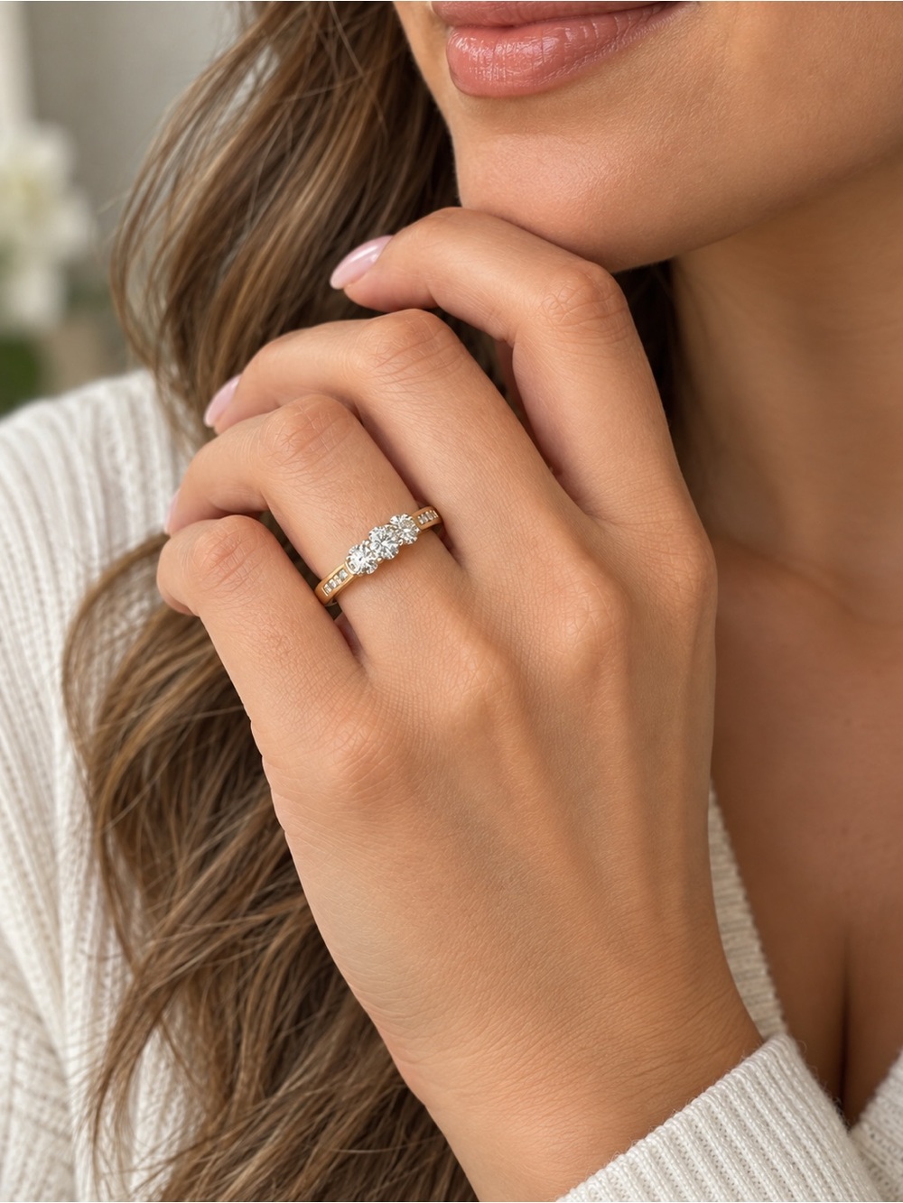 💍 14K Two-Tone Gold Diamond Engagement Ring